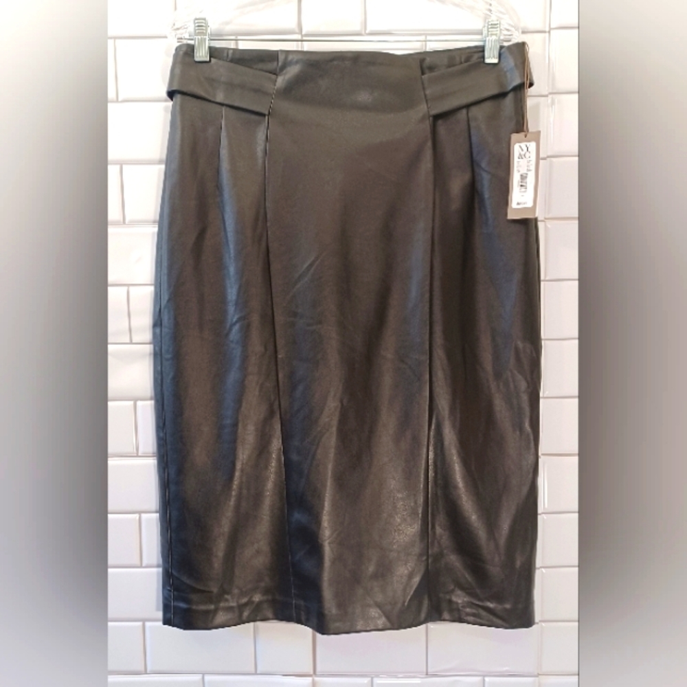 NY&C Eva Mendes faux leather skirt size 14
